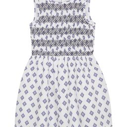 Budding Bees Girls Geometric Printed Smocked Georgette Fit & Flare Dress-image-29