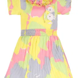 Wish Karo Girls Abstract Printed Ruffles Fit & Flare Dress-picture-18