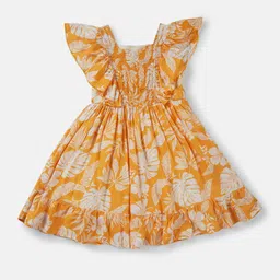 Gini and Jony Girls Floral Print Flutter Sleeve Fit & Flare Dress-image-39