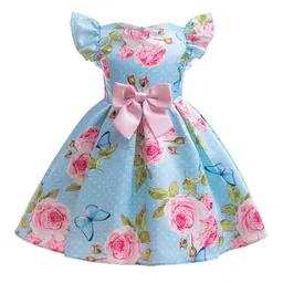 StyleCast x Revolte Floral Print Flutter Sleeve Fit & Flare Dress-image-24