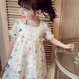 YK Girls Floral Fit & Flare Dress-picture-20