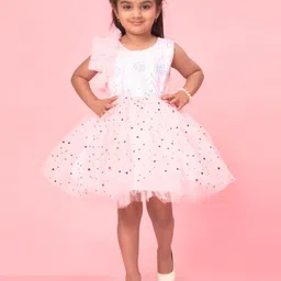 BAESD Girls Printed Net Fit & Flare Dress-picture-18