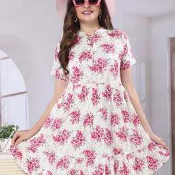 EASY MOM Floral Print Formal Fit & Flare Dress-picture-24