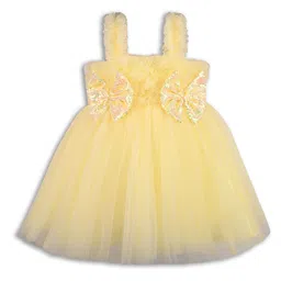 Wish Karo Girls Sequined Shoulder Straps Net Fit & Flare Dress-image-88