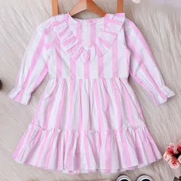 Bella Moda Striped Fit & Flare Dress-picture-57