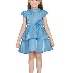 Peppermint Round Neck Cap Sleeves Fit & Flare Dress-image-30
