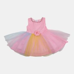 V-Mart Infant Girls Self Design Fit & Flare Dress-image-17