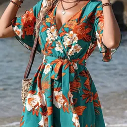 StyleCast Floral Print Fit & Flare Dress-picture-25