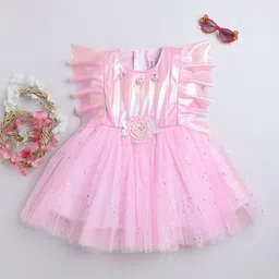 MANY FROCKS & Girls Embellished Tulle Net Fit & Flare Dress-picture-2