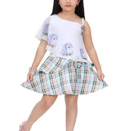 LINOTEX White & Blue Checked Georgette Dress-image-6