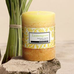 ROSEMOORe Yellow Lemongrass Scented Solid Candle-13