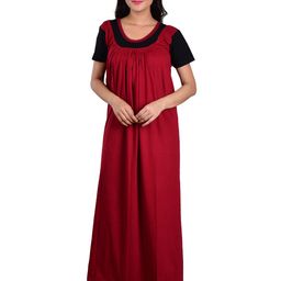 DUI KONNA Round Neck Maxi Nightdress-image-17