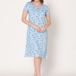 Bodycare Floral Printed Short Night Dress-picture-23