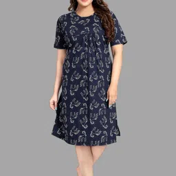 Fabme Printed Maternity Nightdress-image-55