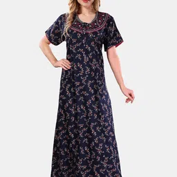 Be You Floral Printed Maxi Nightdress-image-16