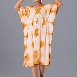 HANDICRAFT PALACE Tie & Dyed Kaftan Nightdress-image-76