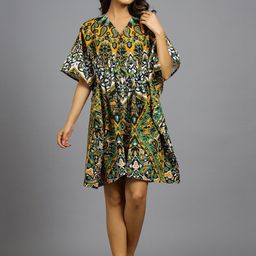 HANDICRAFT PALACE Ethnic Motifs Printed Pure Cotton Nightdress-image-7