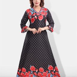 Be You Floral Printed Satin Maxi Nightdress-image-61