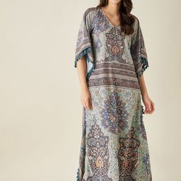 The Kaftan Company Women Printed Maxi Nightdress-image-14