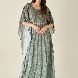 The Kaftan Company Women Printed Maxi Nightdress-image-42