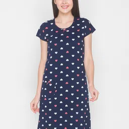 AV2 Navy Blue Printed Nightdress-image-56