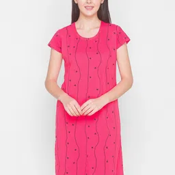 AV2 Pink Printed Nightdress-image-4