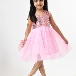 Bella Moda Fit And Flair Embellished Satin Dress-picture-10