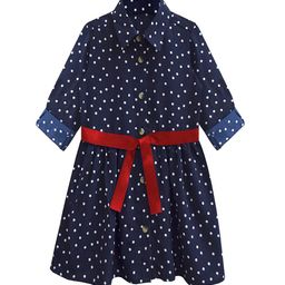 A T U N Navy Blue Shirt Dress-image-9