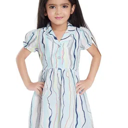 Peppermint Shirt Collar Striped Shirt Dress-picture-9