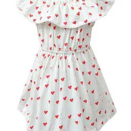 A T U N White & Red  Printed Dress-image-59
