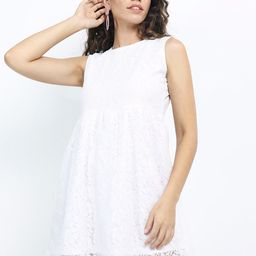 Tokyo Talkies White White Lace Mini Dress-image-94