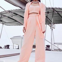 NIRMOOHA Single Vent Blazer with Belt-picture-22