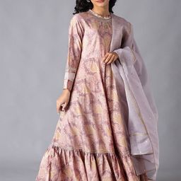 WISHFUL Pink Ethnic Motifs Ethnic Maxi Dress-50