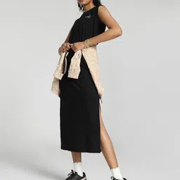 Puma Sleeveless Cotton Knitted Maxi Dress-image-8