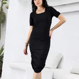DressBerry Women Square Neck Bodycon Dress-picture-28