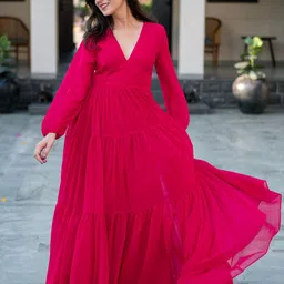 Label Shaurya Sanadhya Georgette Maxi Dress-image-36