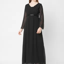 MISH Black Georgette Maxi Dress-picture-21
