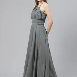 Chemistry Shoulder Straps Sleeveless Pleated Georgette Maxi Dress-image-57