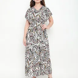 Satrisha Women Abstract Printed Maxi Dress-image-20