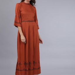 Tokyo Talkies Print Bell Sleeve Maxi Dress-image-33