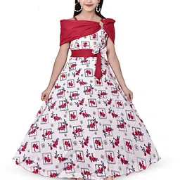 BAESD Floral Printed Denim Fit & Flare Maxi Dress-image-53