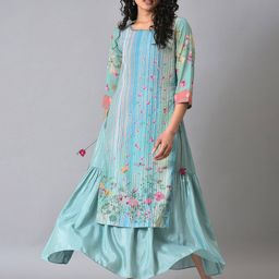 WISHFUL Floral Ethnic A-Line Maxi Dress-picture-38