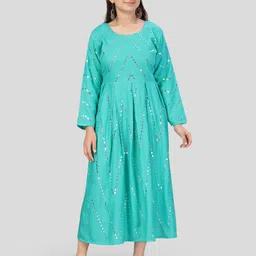 BAESD Girls Embellished Fit & Flare Cotton Midi Dress-image-106