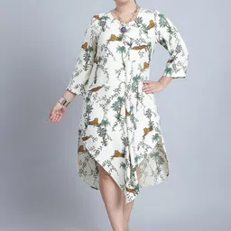 Baawri Tropical Printed A-Line Midi Dress-picture-49