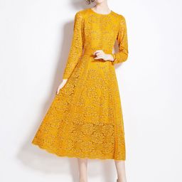 JC Collection Self Design A-Line Midi Dress-image-62