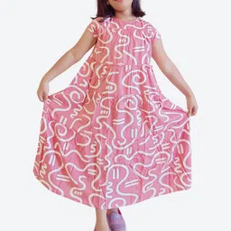 ShilpShakti Ethnic Motifs Print A-Line Midi Dress image 1