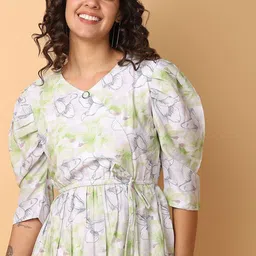 UNLIMITED Floral Print Fit & Flare Dress-15