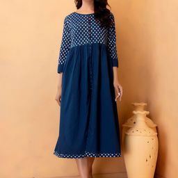 Geroo Jaipur Hand Block Cotton Print Dress-image-55