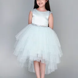 Toy Balloon kids Girls Cap Sleeves Sequined Detailed Fit & Flare Midi Dress-image-75