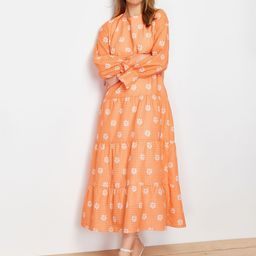 Trendyol Floral Printed Tiered Maxi Fit & Flare Dress-image-40